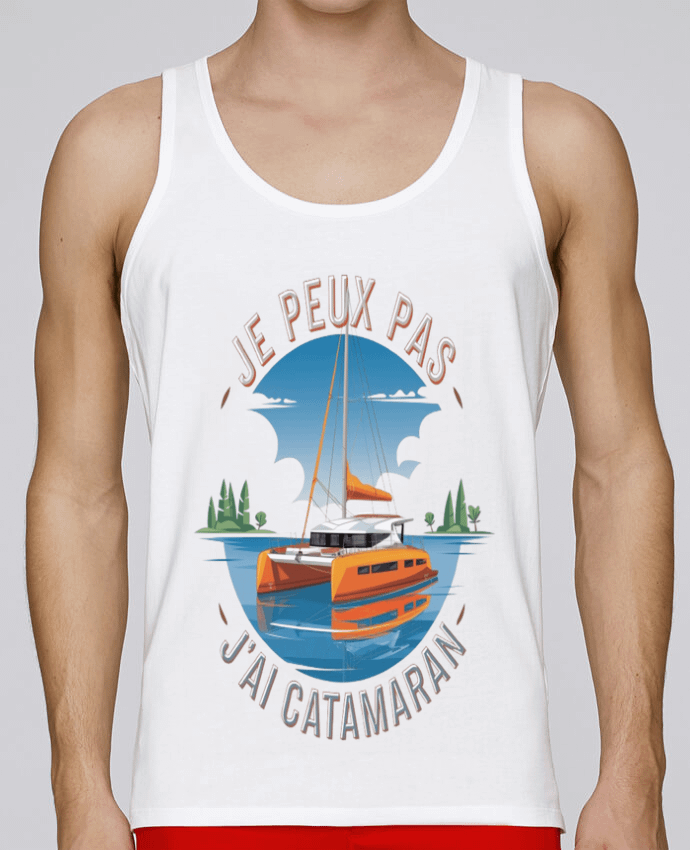 Débardeur homme je peux pas j'ai catamaran par bwilfy 100% coton bio