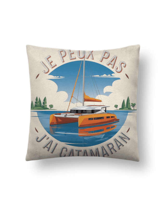 Coussin suédine je peux pas j'ai catamaran par bwilfy