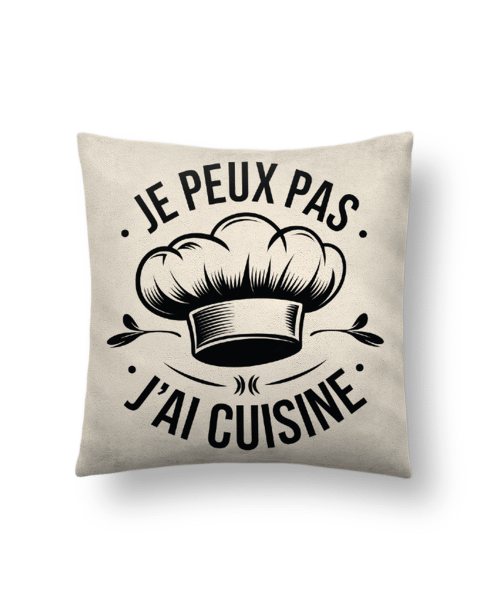Coussin suédine je peux pas j'ai cuisine par bwilfy