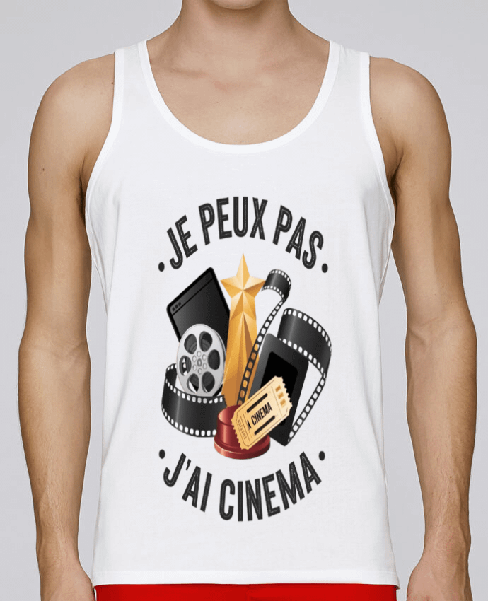 Débardeur homme je peux pas j'ai cinema par bwilfy 100% coton bio