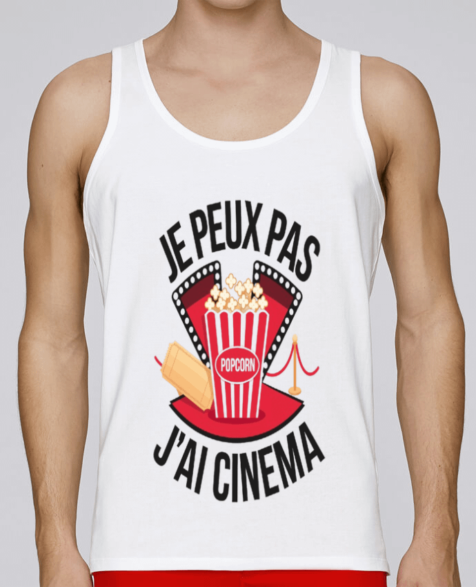 Débardeur homme je peux pas j'ai cinema par bwilfy 100% coton bio