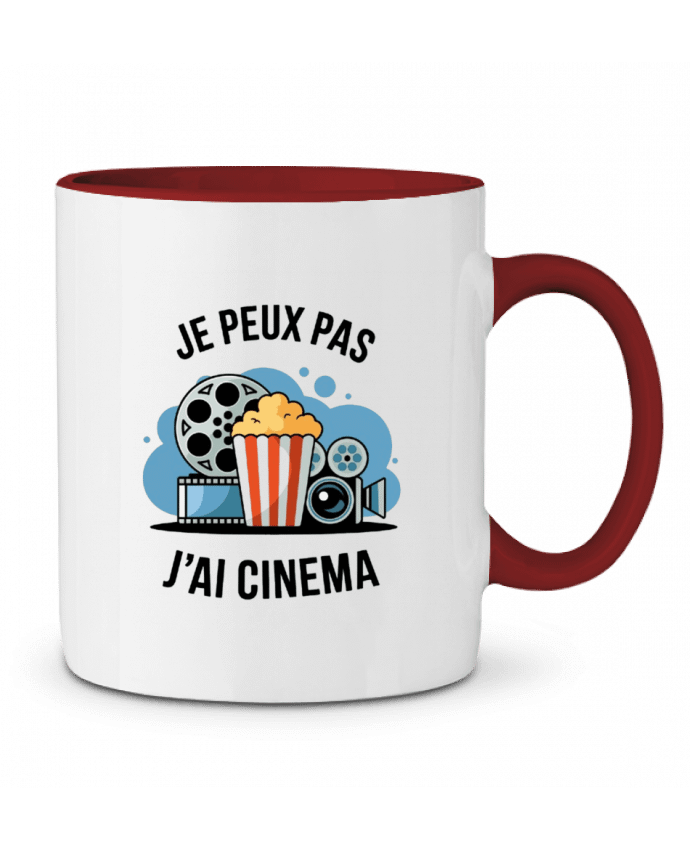Mug bicolore je peux pas j'ai cinema bwilfy