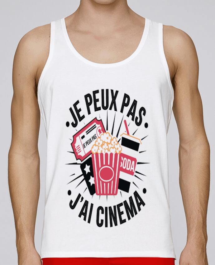 Débardeur homme je peux pas j'ai cinema par bwilfy 100% coton bio