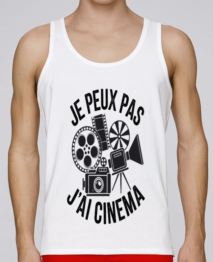 Débardeur homme je peux pas j'ai cinema par bwilfy 100% coton bio