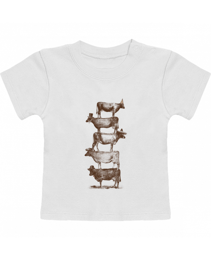 T-Shirt Baby Short Sleeve Cow Cow Nuts manches courtes du designer Florent Bodart