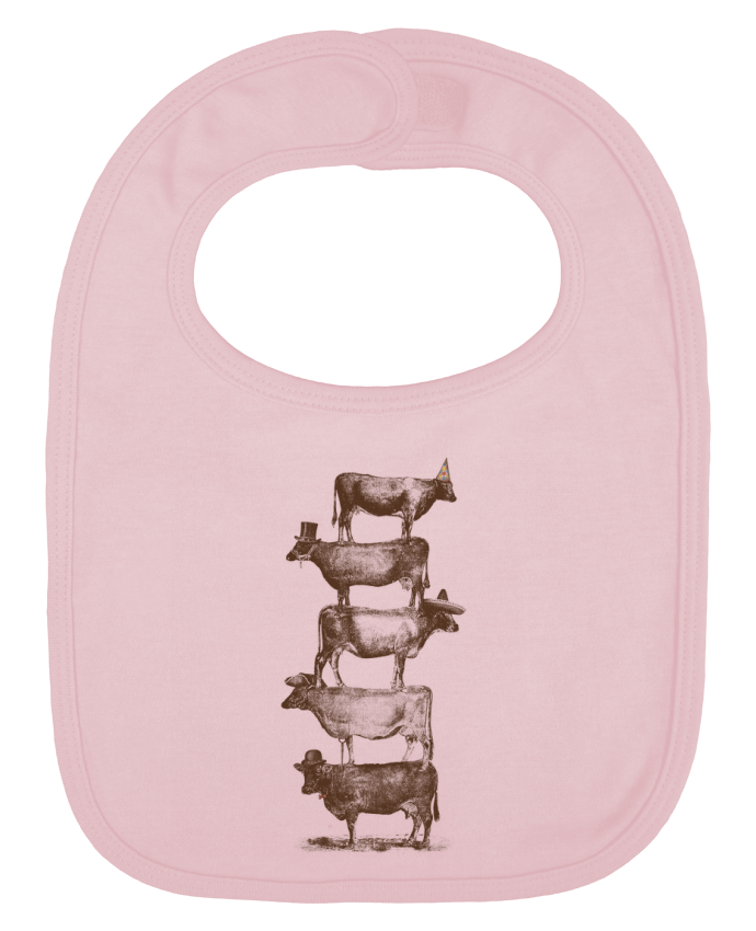 Baby Bib plain and contrast Cow Cow Nuts by Florent Bodart