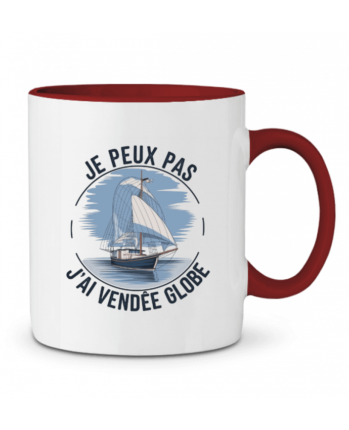 Mug bicolore je peux pas j'ai Vendée Globe bwilfy