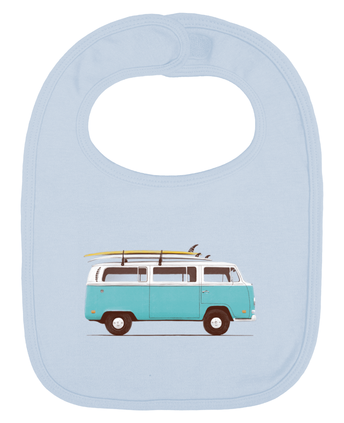Baby Bib plain and contrast Blue van by Florent Bodart