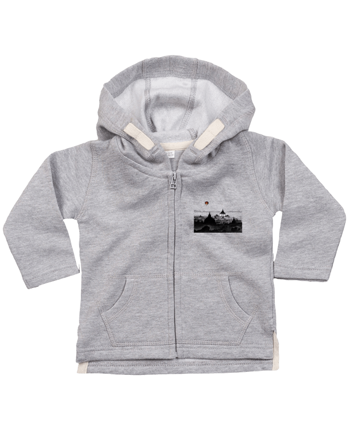 Hoddie with zip for baby Aurora by Florent Bodart