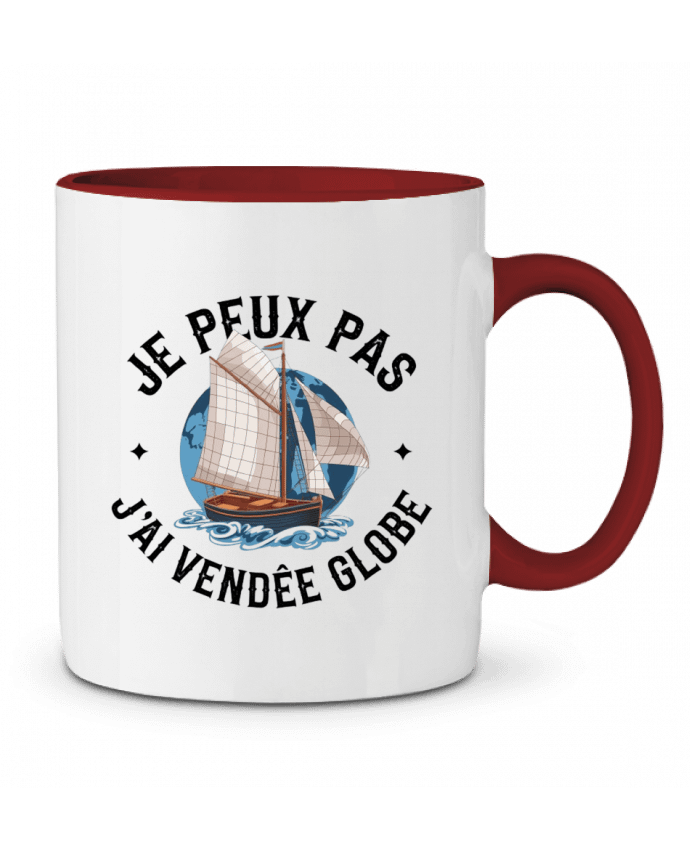 Mug bicolore je peux pas j'ai Vendée Globe bwilfy