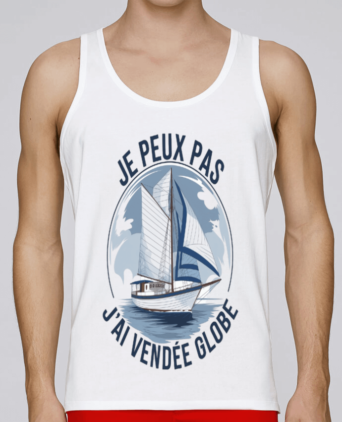 Débardeur homme je peux pas j'ai Vendée Globe par bwilfy 100% coton bio