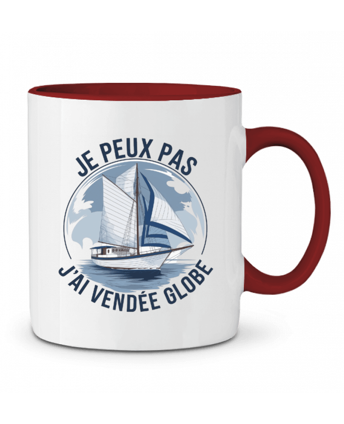 Mug bicolore je peux pas j'ai Vendée Globe bwilfy