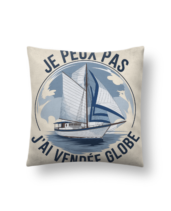 Coussin suédine je peux pas j'ai Vendée Globe par bwilfy