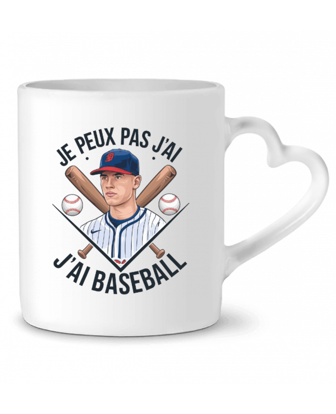 Mug coeur je peux pas j'ai baseball par bwilfy