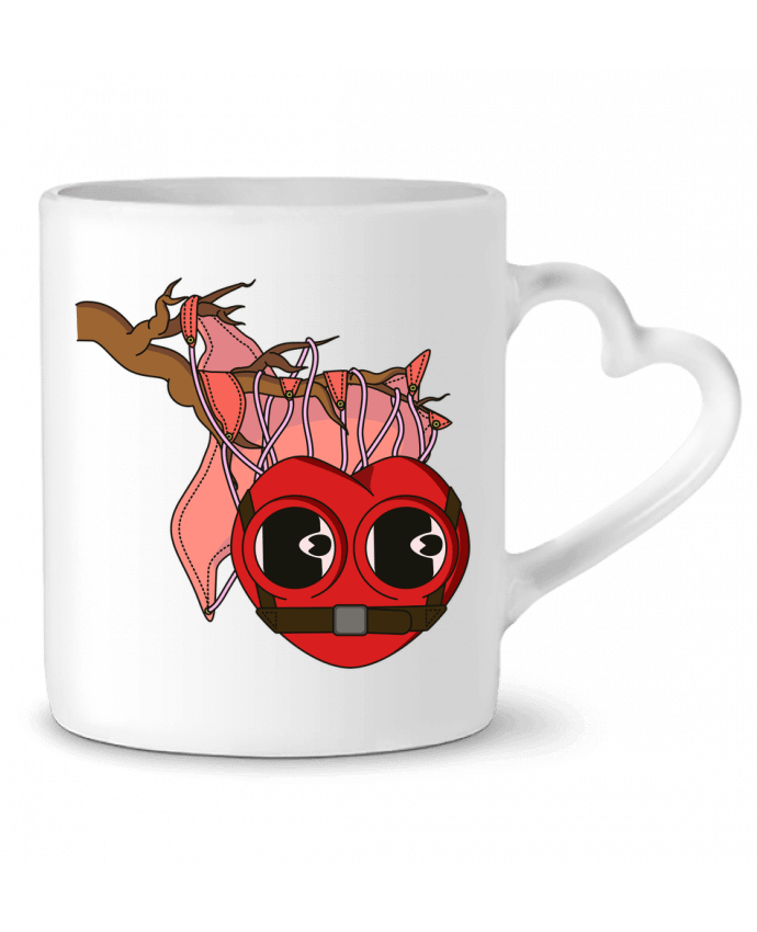 Mug coeur HOOKED par Santiaguen