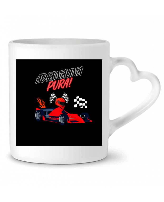 Mug coeur adrenalina pura par cazadoras