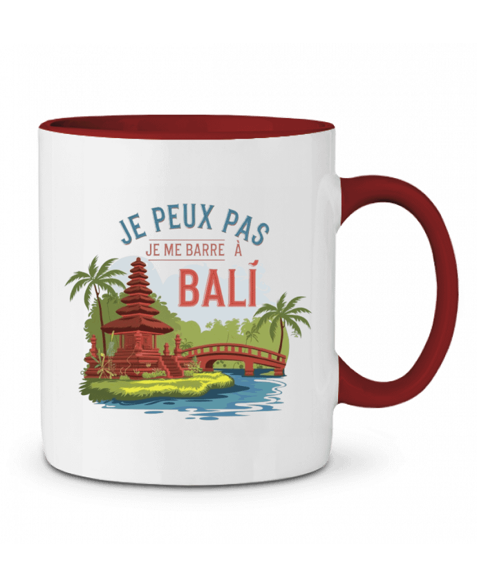 Mug bicolore je peux pas je me barre à Bali bwilfy