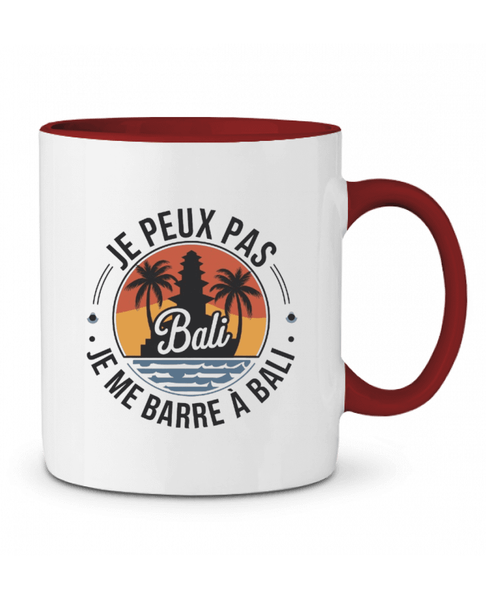 Mug bicolore je peux pas je me barre a Bali bwilfy
