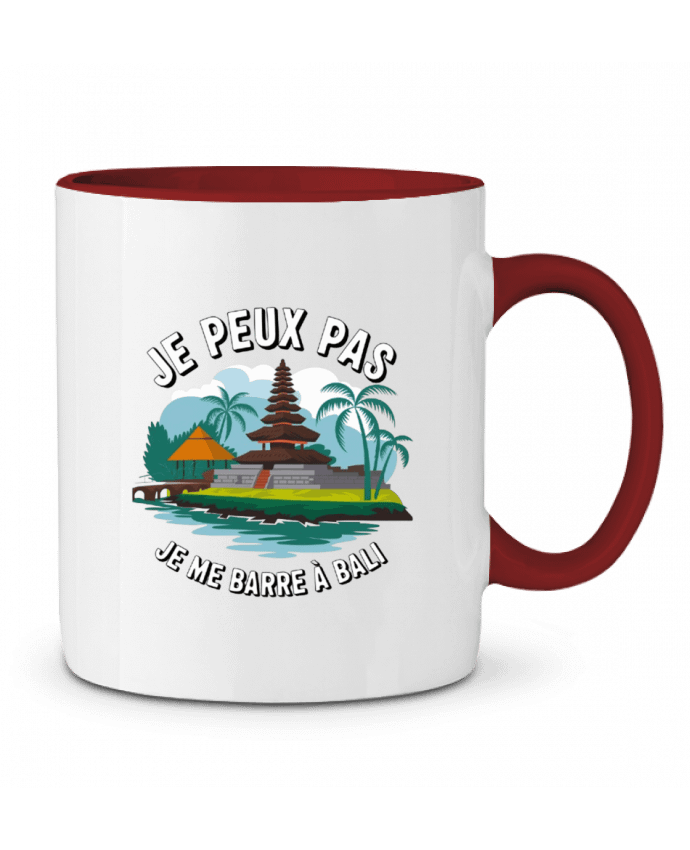 Mug bicolore je peux pas je me barre a Bali bwilfy
