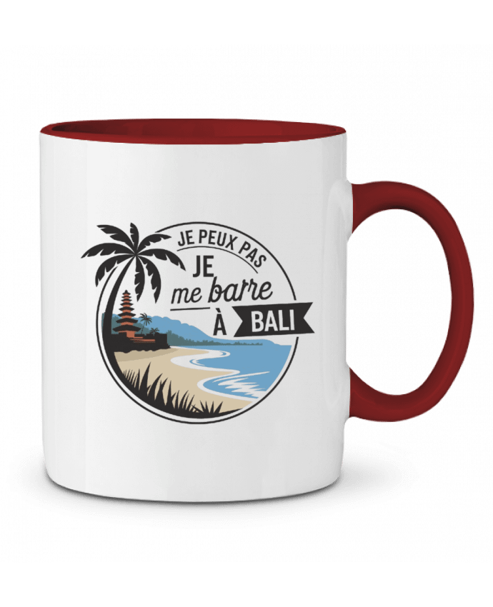 Mug bicolore je peux pas je me barre à Bali bwilfy