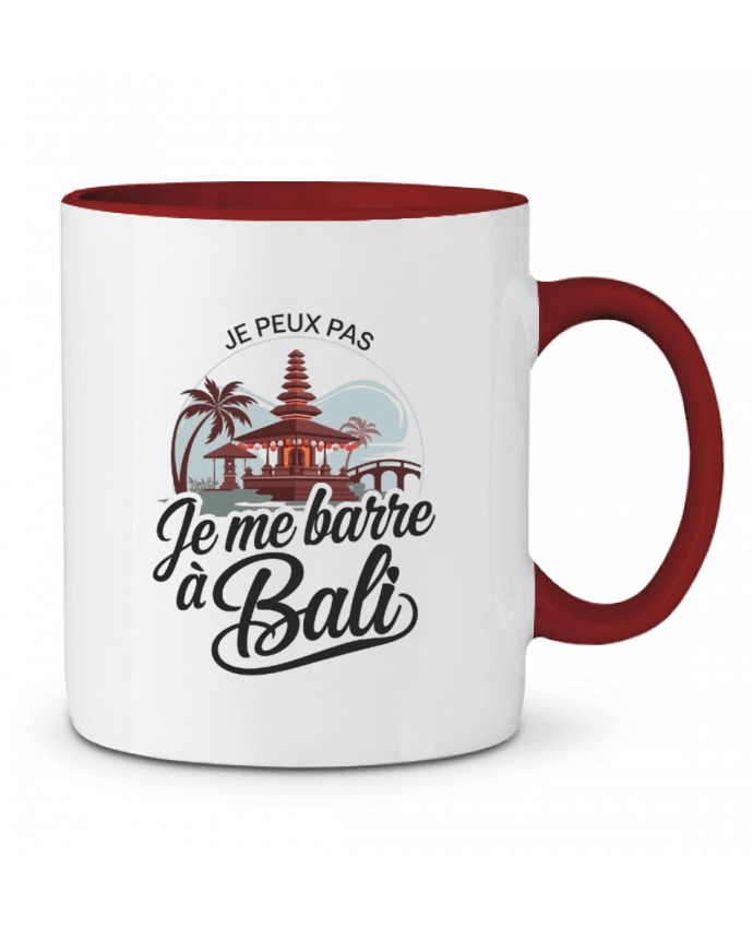 Mug bicolore je peux pas je me barre a Bali bwilfy