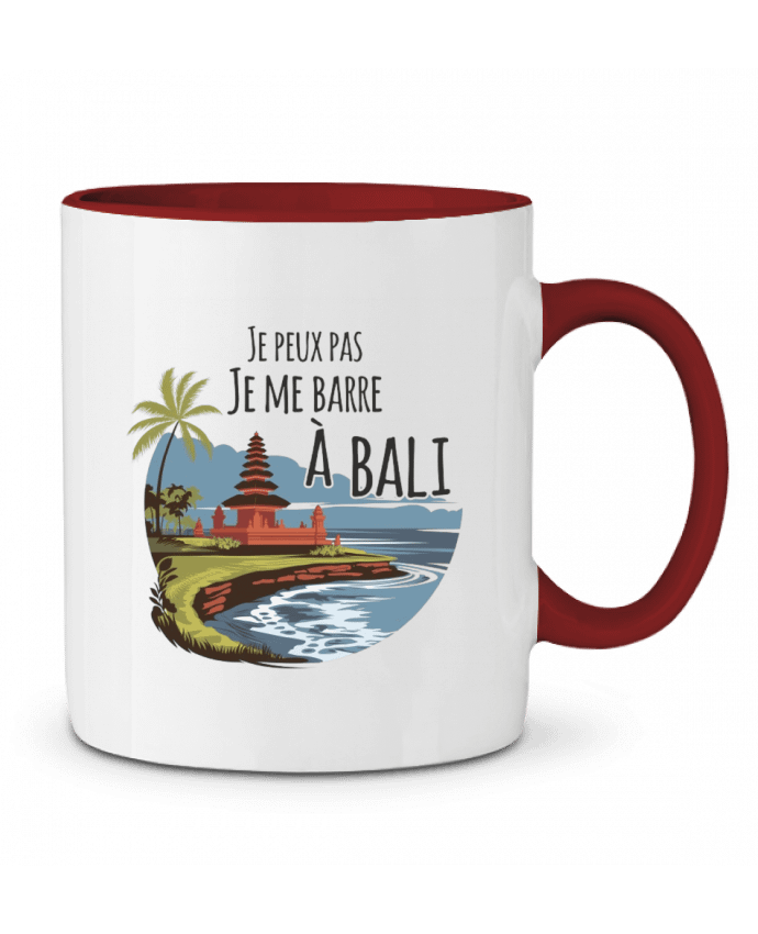 Mug bicolore je peux pas je me barre a Bali bwilfy