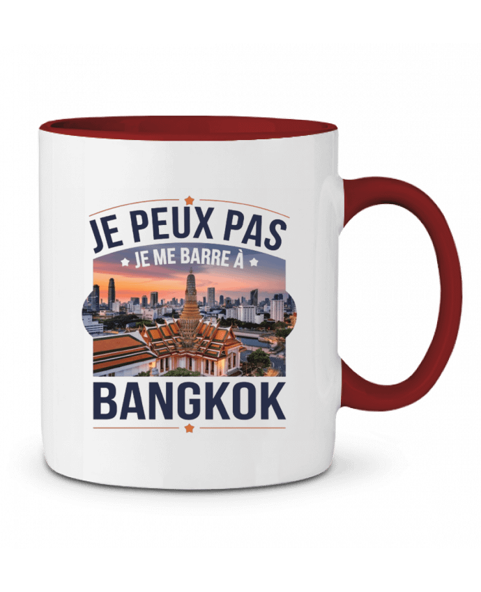 Mug bicolore je peux pas je me barre à Bangkok bwilfy