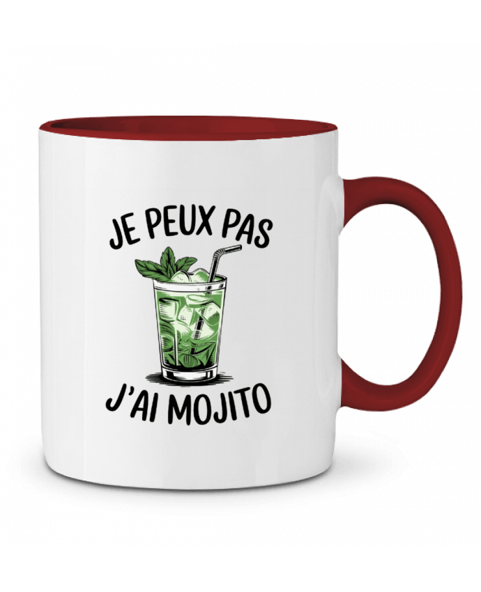 Mug bicolore je peux pas j'ai mojito bwilfy