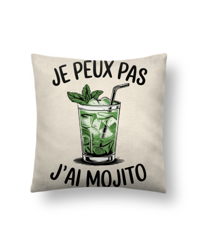 Coussin suédine je peux pas j'ai mojito par bwilfy