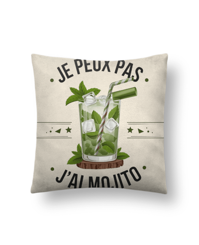 Coussin suédine je peux pas j'ai mojito par bwilfy