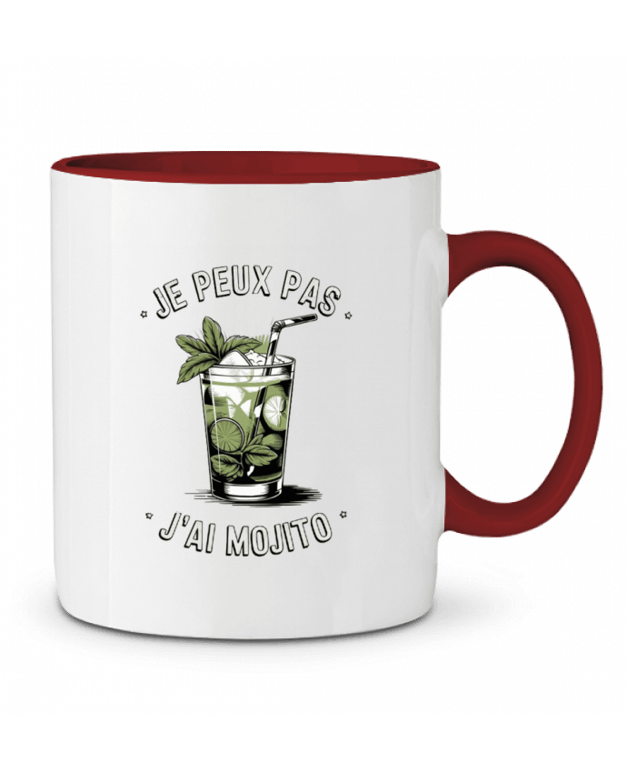 Mug bicolore je peux pas j'ai mojito bwilfy