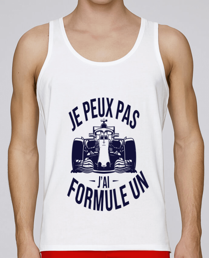 Débardeur homme je peux pas j'ai formule 1 par bwilfy 100% coton bio