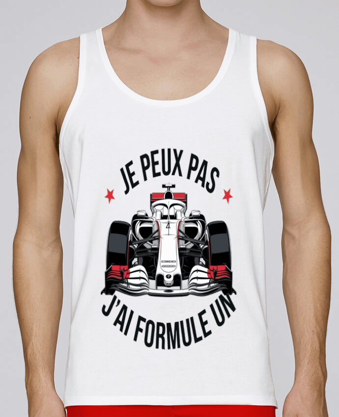 Débardeur homme je peux pas j'ai formule 1 par bwilfy 100% coton bio