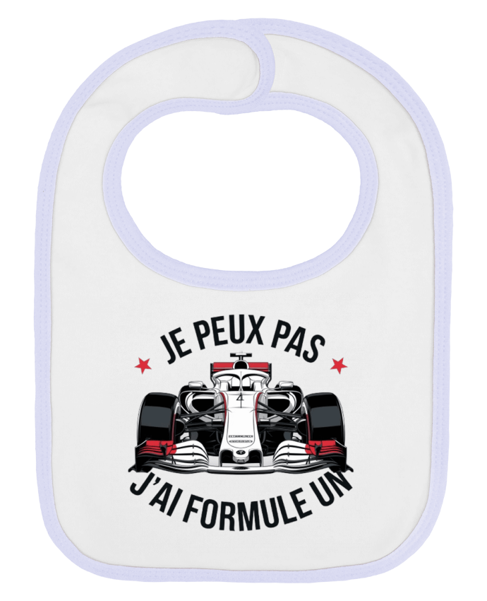 Bavoir bébé uni je peux pas j'ai formule 1 par bwilfy