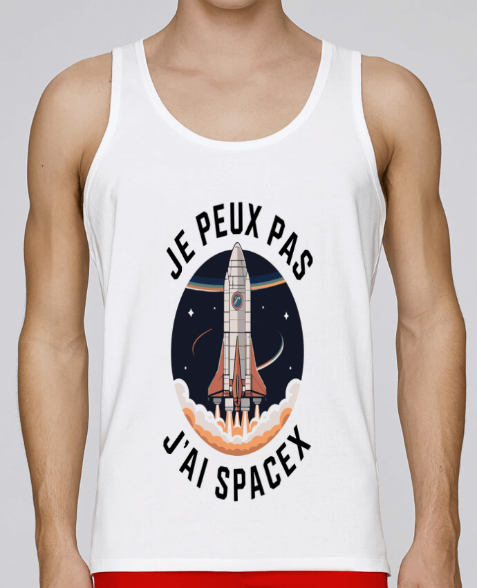Débardeur homme je peux pas j'ai spacex par bwilfy 100% coton bio