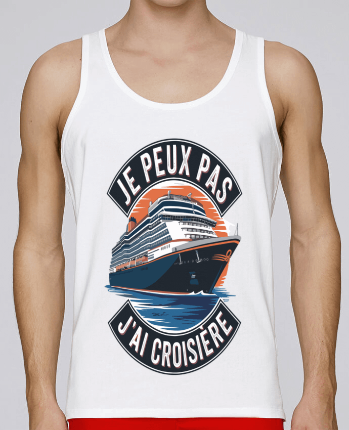 Débardeur homme je peux pas j'ai croisière par bwilfy 100% coton bio