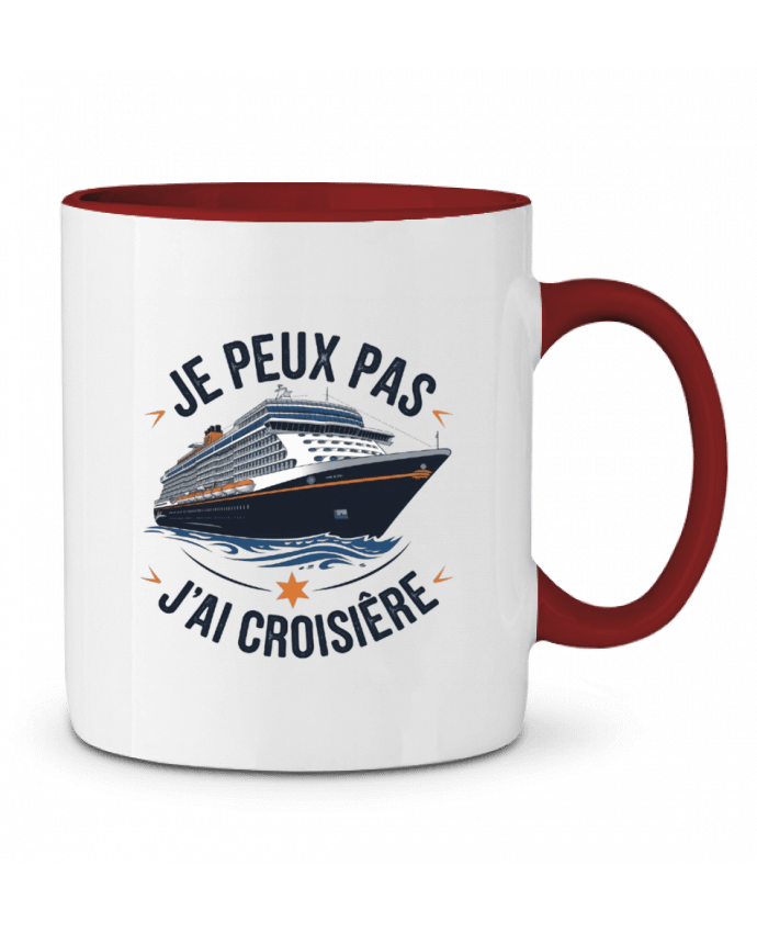 Mug bicolore je peux pas j'ai croisière bwilfy