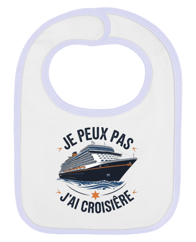 Bavoir bébé uni je peux pas j'ai croisière par bwilfy
