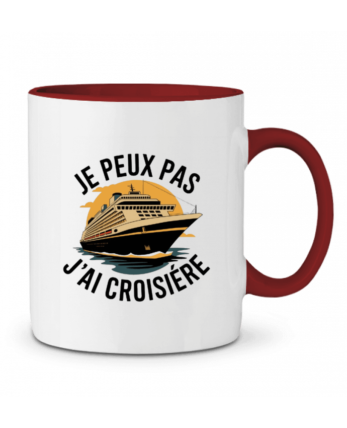 Mug bicolore je peux pas j'ai croisière bwilfy