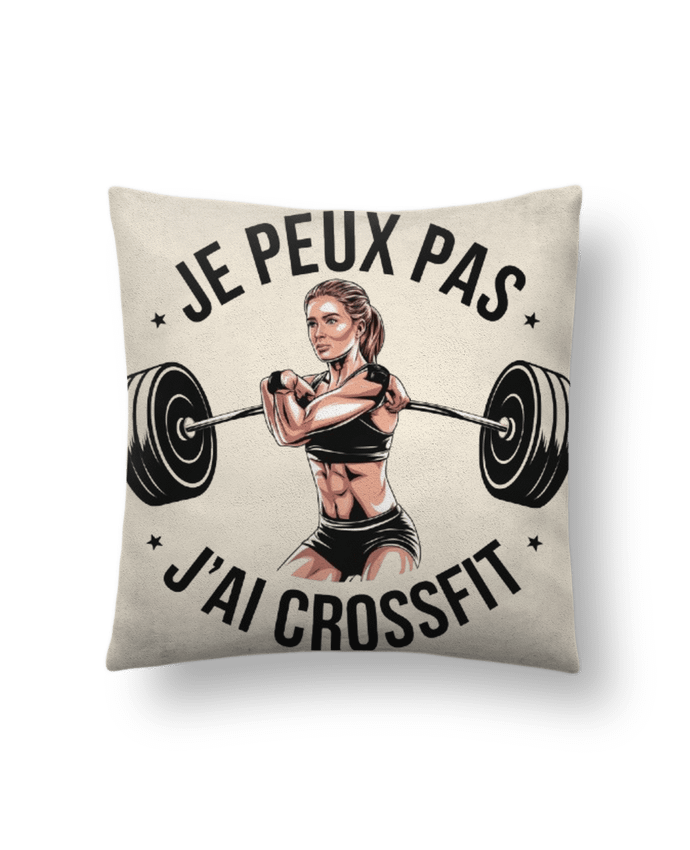 Coussin suédine je peux pas j'ai crossfit par bwilfy