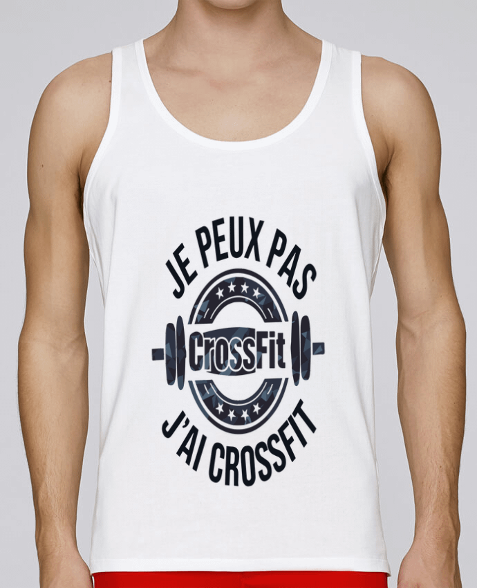 Débardeur homme je peux pas j'ai crossfit par bwilfy 100% coton bio