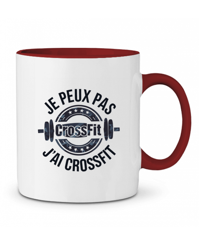 Mug bicolore je peux pas j'ai crossfit bwilfy