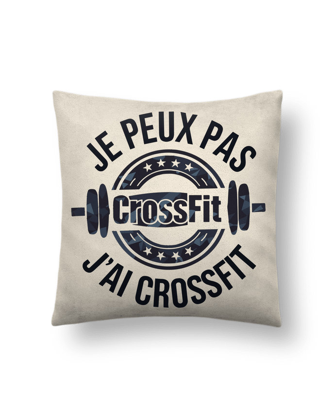 Coussin suédine je peux pas j'ai crossfit par bwilfy