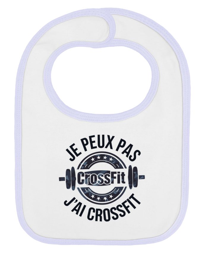 Bavoir bébé uni je peux pas j'ai crossfit par bwilfy