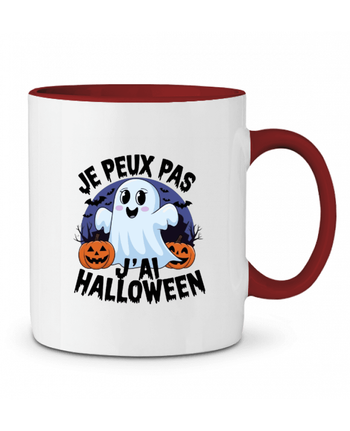 Mug bicolore je peux pas j'ai halloween bwilfy