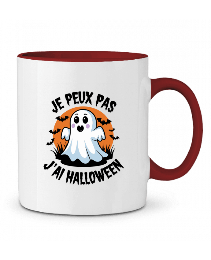 Mug bicolore je peux pas j'ai halloween bwilfy