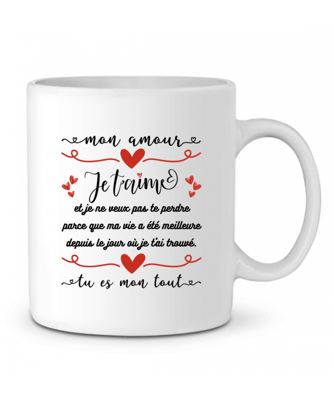Mug  Je t'aime et je ne veux pas te perdre par Riquelmi