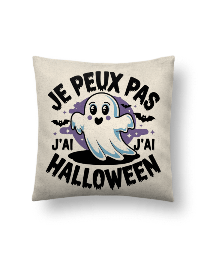 Coussin suédine je peux pas j'ai halloween par bwilfy
