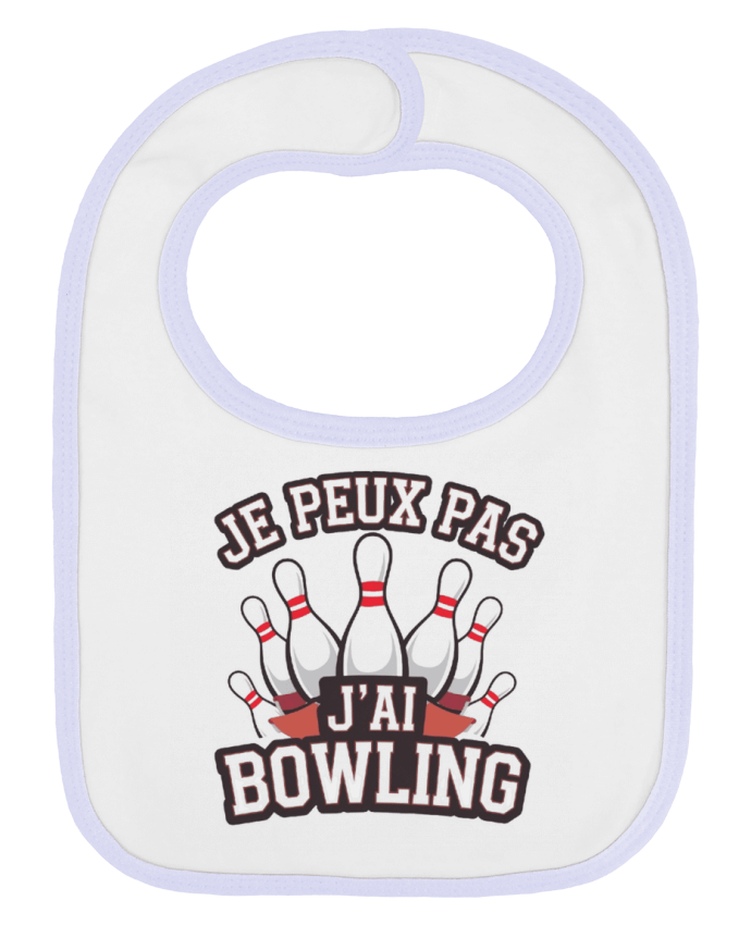 Bavoir bébé uni je peux pas j'ai bowling par bwilfy