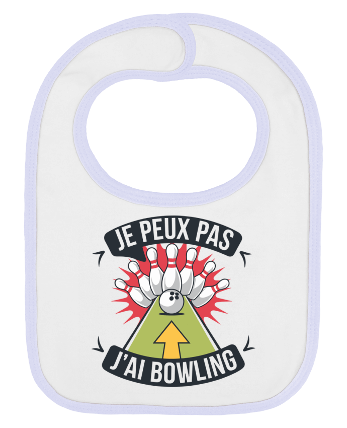 Bavoir bébé uni je peux pas j'ai bowling par bwilfy